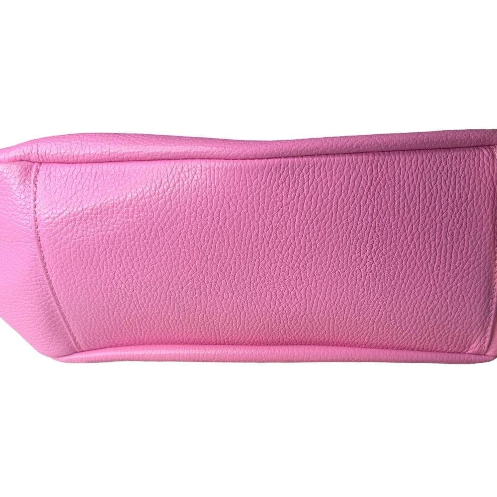 New Borse In Pelle Slouchy Dumpling Bag Leather Bubblegum Pink Two Way Italy